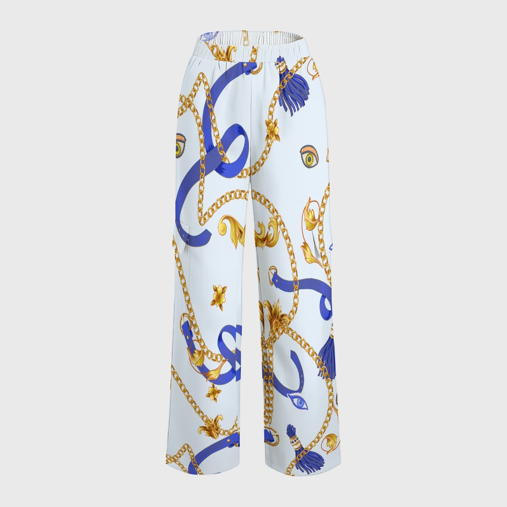 Women's Metallic Line Series Printed Scrub Set  SM08