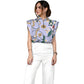 Women's Metallic Line Series Printed Scrub Set  SM09