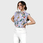 Women's Metallic Line Series Printed Scrub Set  SM09
