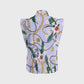 Women's Metallic Line Series Printed Scrub Set  SM09