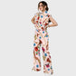 Women's Metallic Line Series Printed Scrub Set  SM10