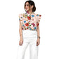 Women's Metallic Line Series Printed Scrub Set  SM10