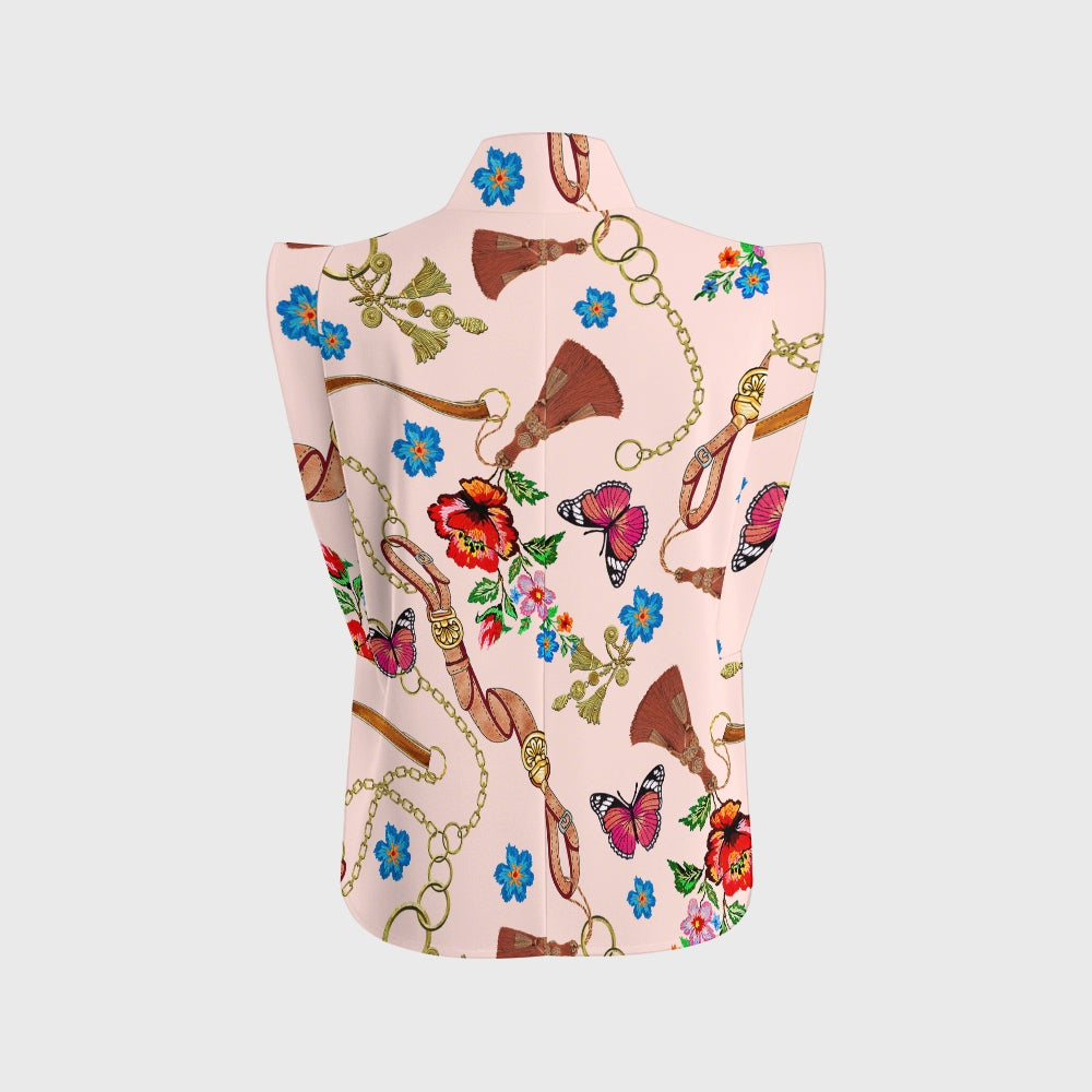 Women's Metallic Line Series Printed Scrub Set  SM10