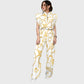 Women's Metallic Line Series Printed Scrub Set  SM11