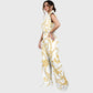 Women's Metallic Line Series Printed Scrub Set  SM11
