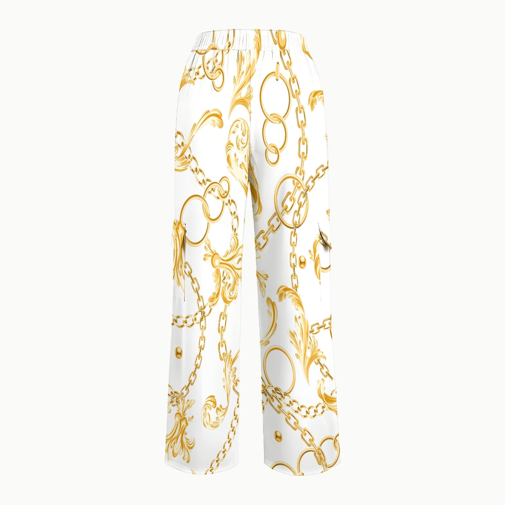 Women's Metallic Line Series Printed Scrub Set  SM11