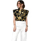 Women's Metallic Line Series Printed Scrub Set  SM12