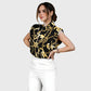 Women's Metallic Line Series Printed Scrub Set  SM12