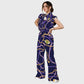 Women's Metallic Line Series Printed Scrub Set  SM13