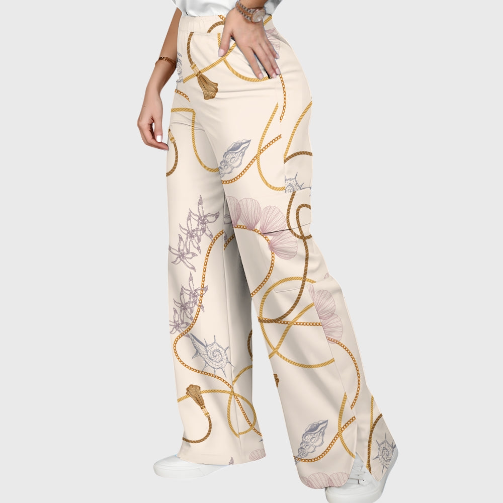 Women's Metallic Line Series Printed Scrub Set  SM14