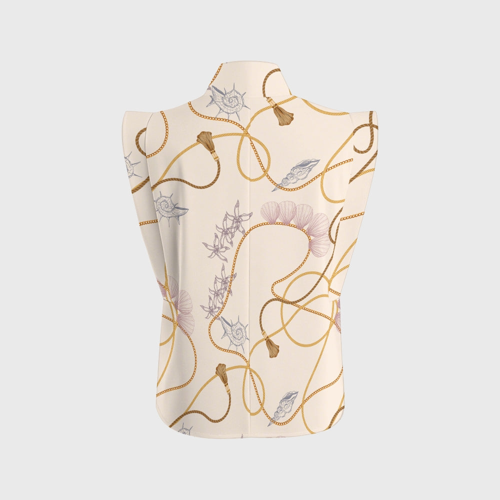 Women's Metallic Line Series Printed Scrub Set  SM14