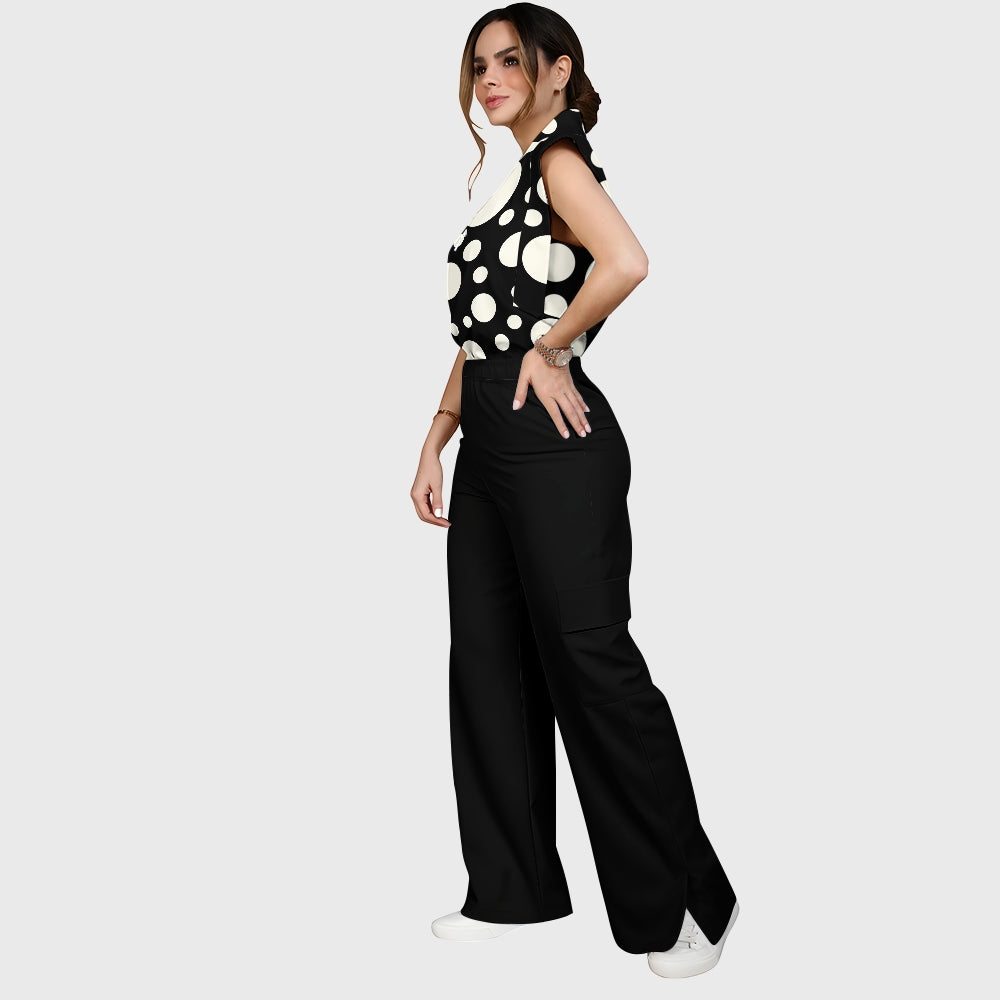 Women's Polka Dot Printed Scrub Set SP15