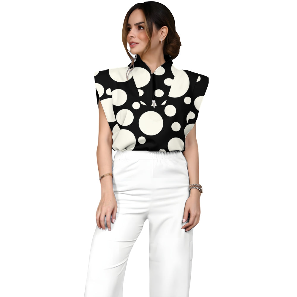 Women's Polka Dot Printed Scrub Set SP15