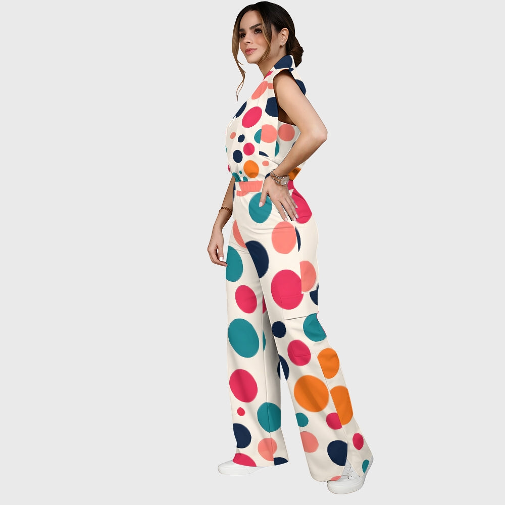 Women's Polka Dot Printed Scrub Set SP16