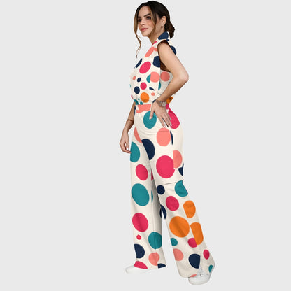 Women's Polka Dot Printed Scrub Set SP16