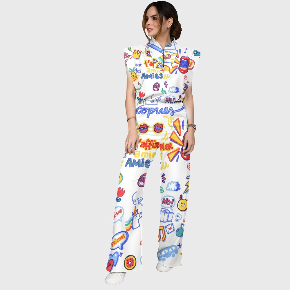 Women's Children's Cartoon Printed Scrub Set SK05