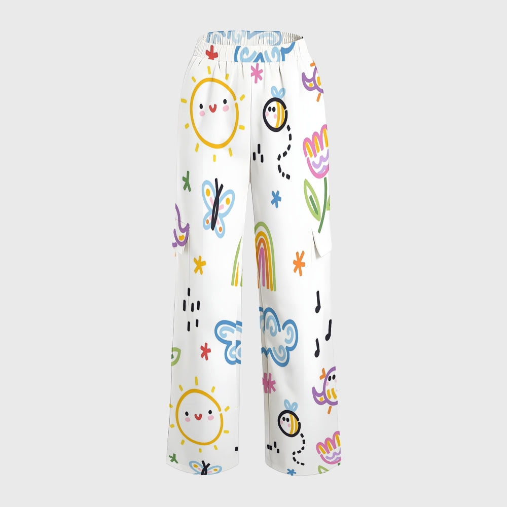 Women's Children's Cartoon Printed Scrub Set SK06