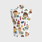 Women's Children's Cartoon Printed Scrub Set SK07