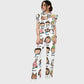 Women's Children's Cartoon Printed Scrub Set SK08