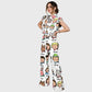 Women's Children's Cartoon Printed Scrub Set SK08
