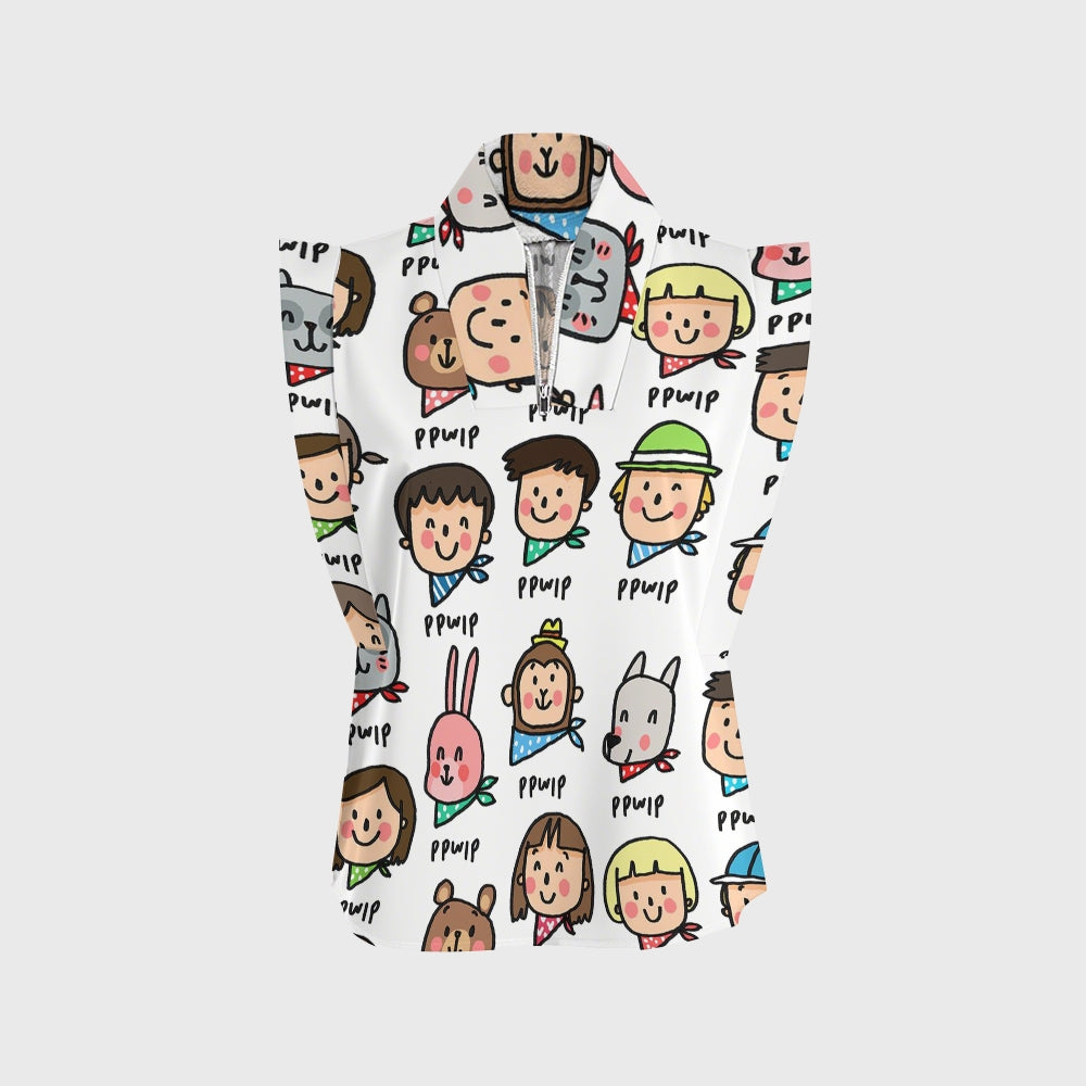 Women's Children's Cartoon Printed Scrub Set SK08