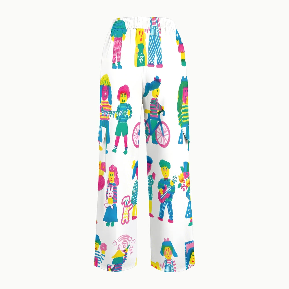 Women's Children's Cartoon Printed Scrub Set SK09