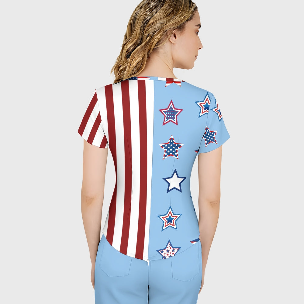 Women's American Elements Printed Scrub Set SAA01