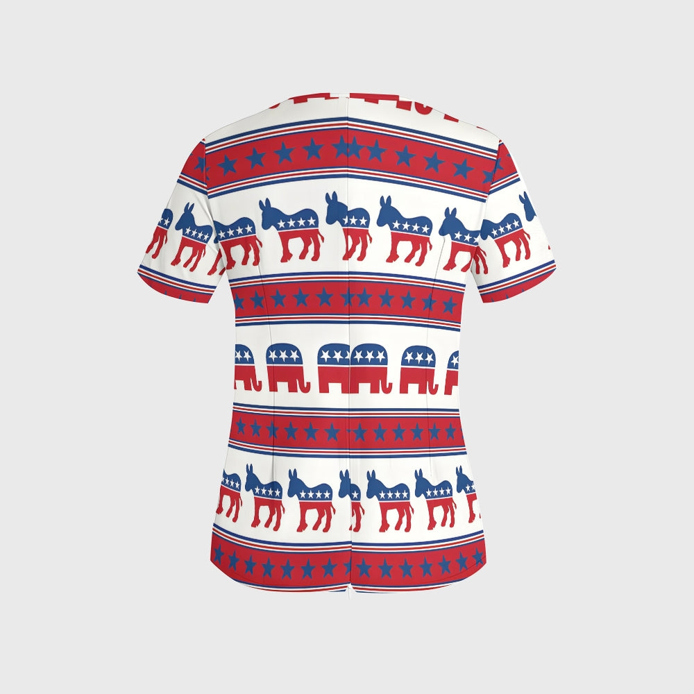 Women's American Elements Printed Scrub Set SAA02
