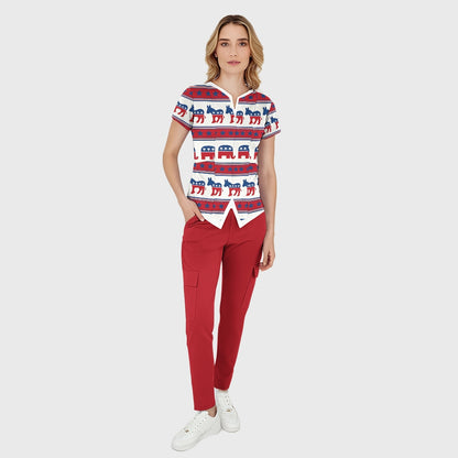 Women's American Elements Printed Scrub Set SAA02