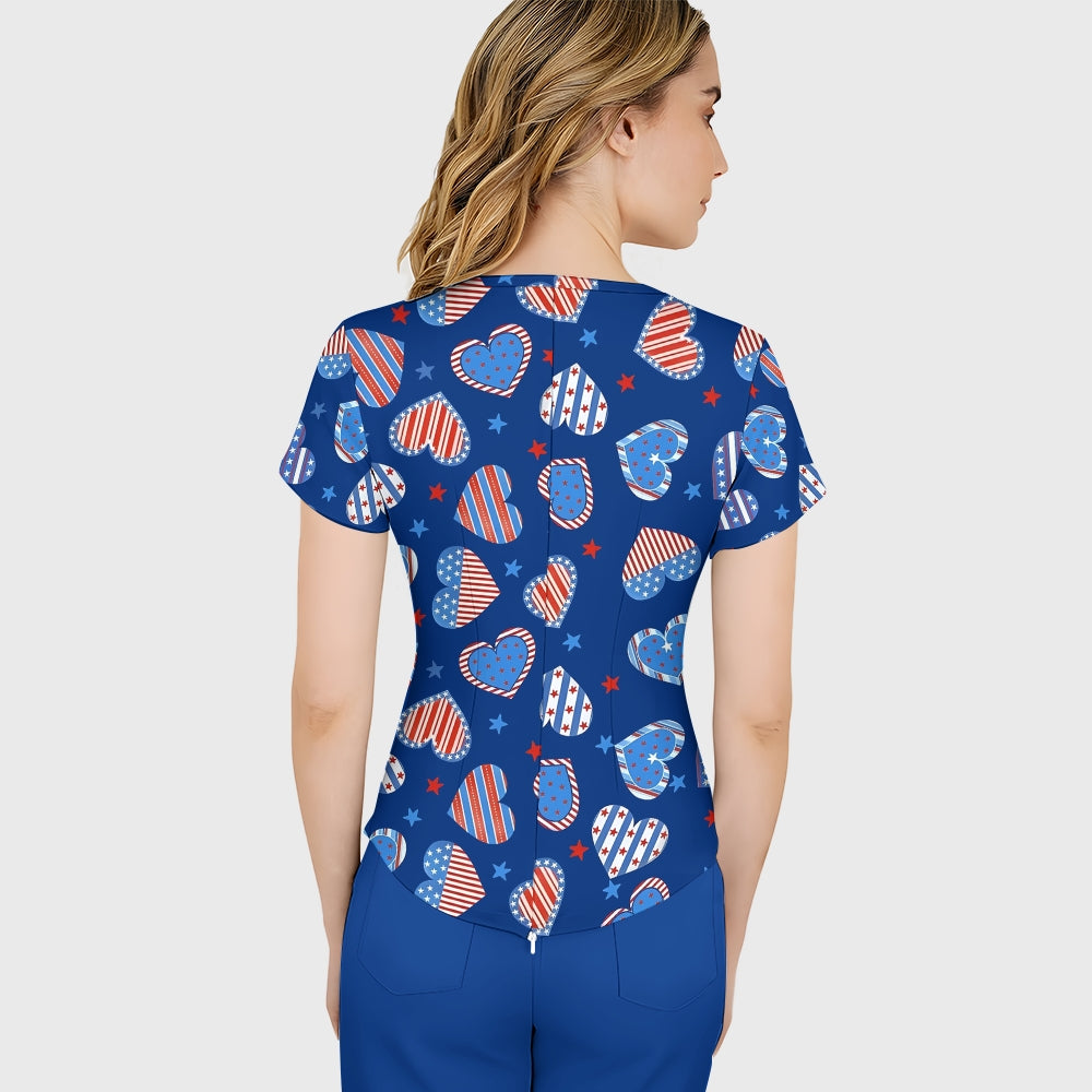 Women's American Elements Printed Scrub Set SAA03