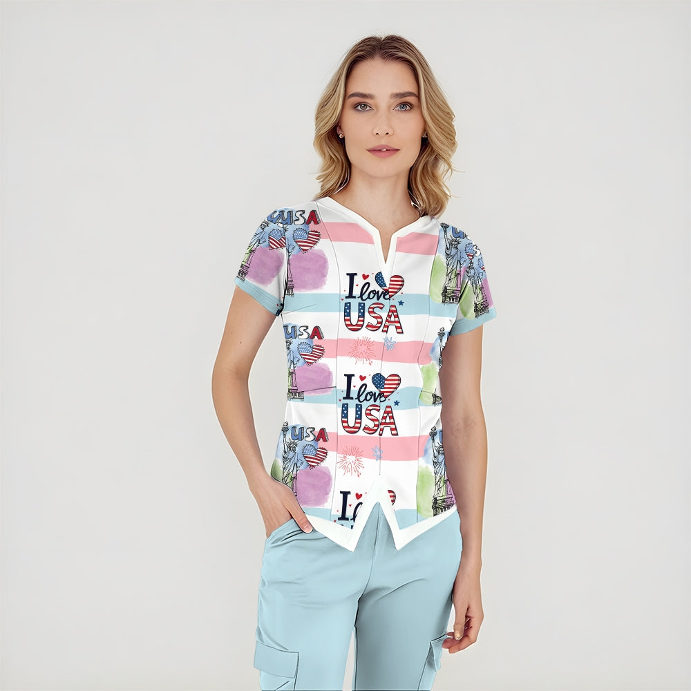 Women's American Elements Printed Scrub Set SAA05