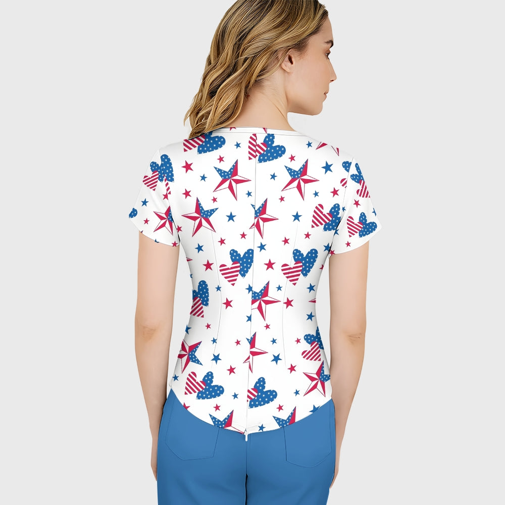 Women's American Elements Printed Scrub Set SAA07