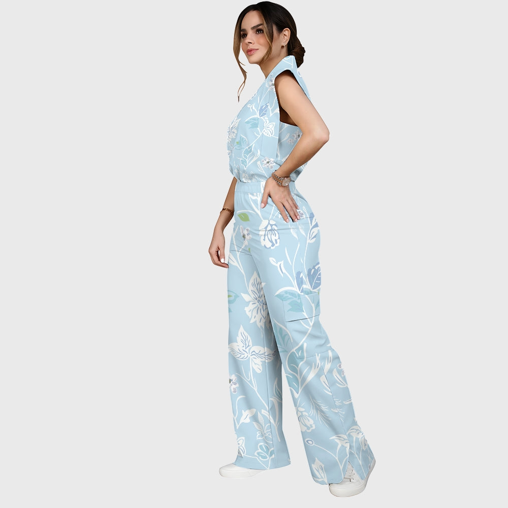 Women's Colorful Flower Series Scrub Set SF07