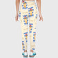 Women's Puff Sleeves Cute Animals Printed Scrub Set SAA23