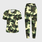 Women's Puff Sleeves Camouflage Scrub Set SAA7