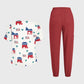 Women's Puff Sleeves American Elements Printed Scrub Set SAA11