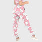 Women's Puff Sleeves Cute Teeth  Printed Scrub Set SAA20