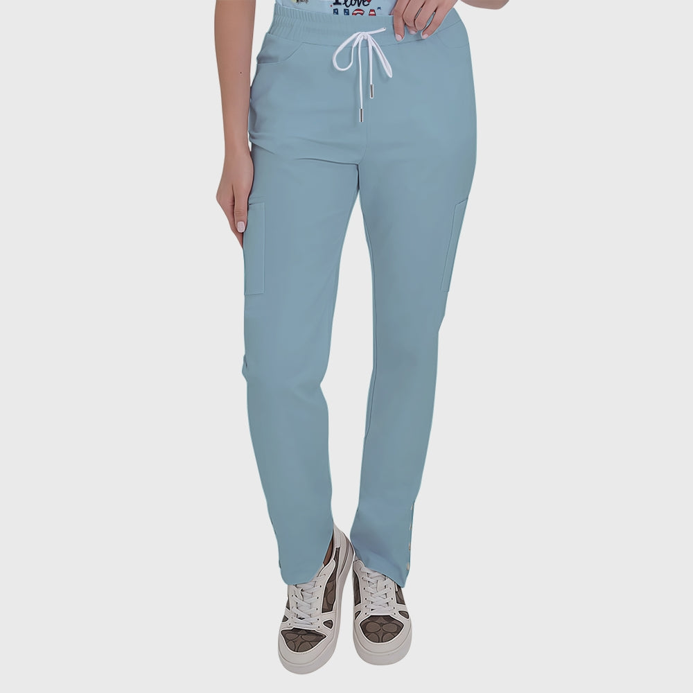 Women's Button-Down American Element Printed Scrub Set SSA4