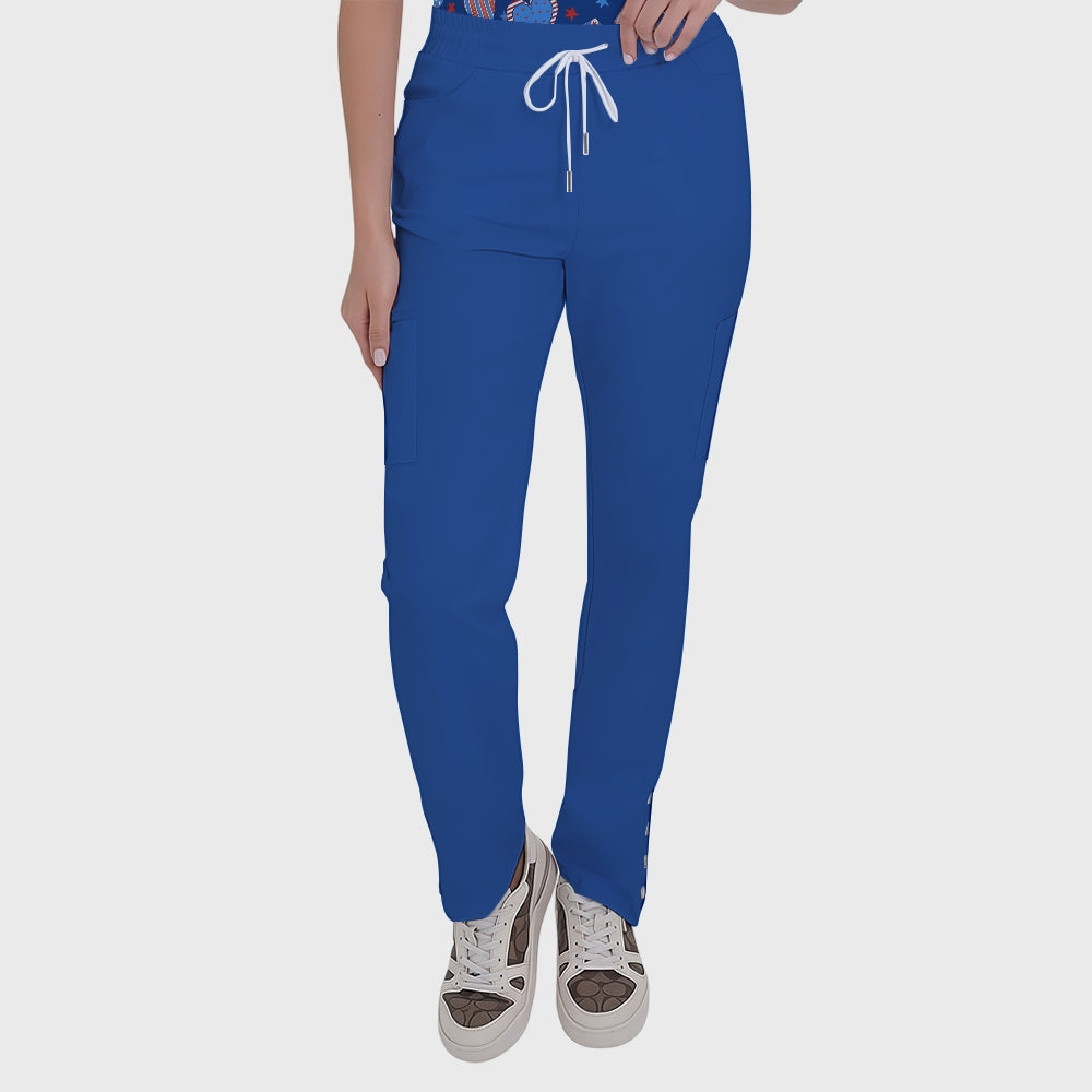 Women's Button-Down American Element Printed Scrub Set SSA12