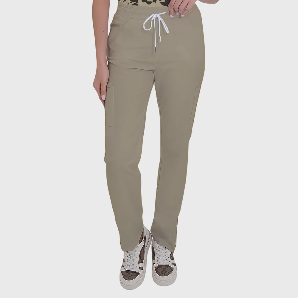 Women's Button-Down Camouflage Printed Scrub Set SSA15