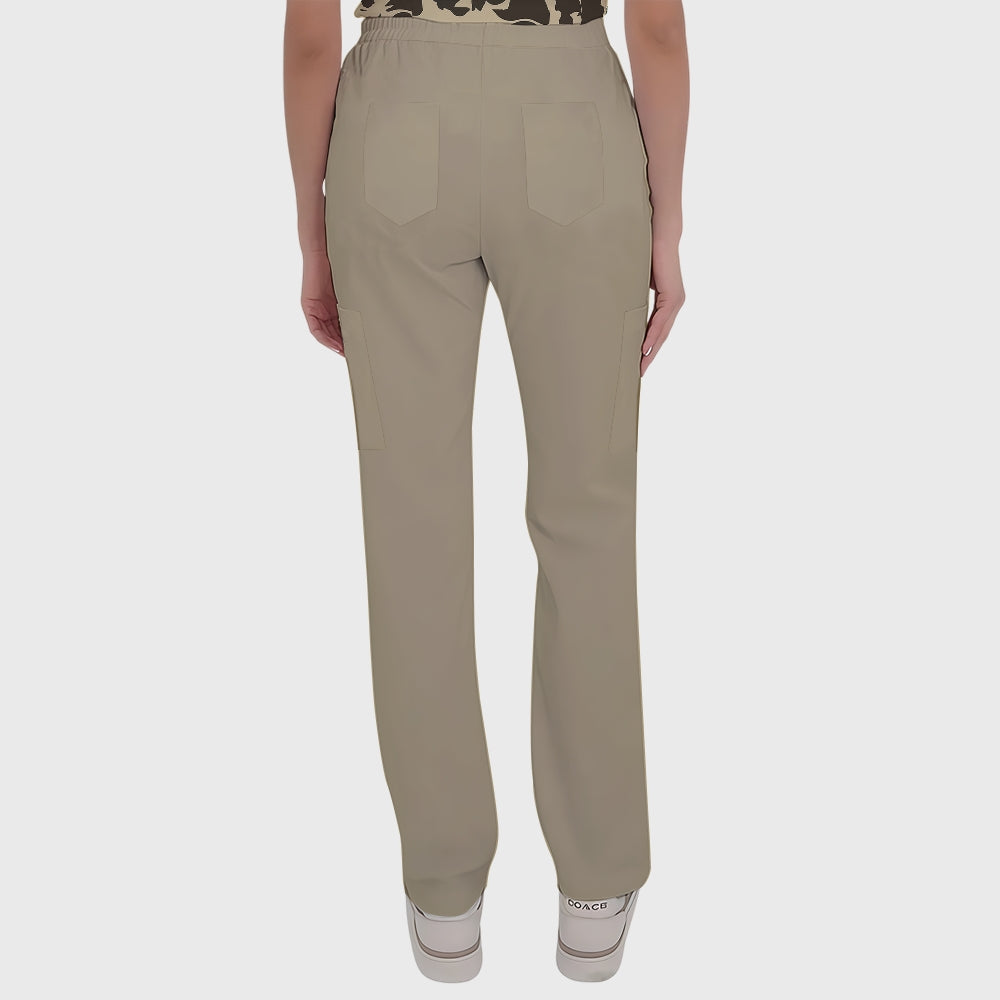Women's Button-Down Camouflage Printed Scrub Set SSA15