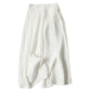 Plain Color Cotton Linen High Waist Wide Leg Pants With Pockets