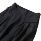 Plain Color Cotton Linen High Waist Wide Leg Pants With Pockets