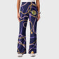 Women's Casual Shirt Collar Metal Chain Printed Scrub Set ST9122
