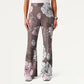 Women's Casual Shirt Collar Flower Printed Scrub Set ST91211