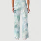 Women's Casual Shirt Collar Flower Printed Scrub Set ST91212