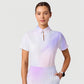 Women's Casual Shirt Collar Gradient Printed Scrub Set ST91215