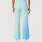 Women's Casual Shirt Collar Gradient Printed Scrub Set ST91217