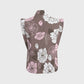 Women's Stand-Up Tie Zipper Floral Printed Scrub Set SF9122