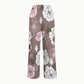 Women's Stand-Up Tie Zipper Floral Printed Scrub Set SF9122